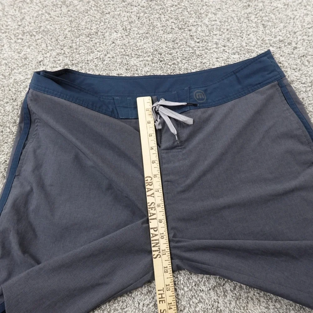 Travis Matthew Shorts Mens XL Blue‎ Gray Board Swim Trunks Surf Performance Golf